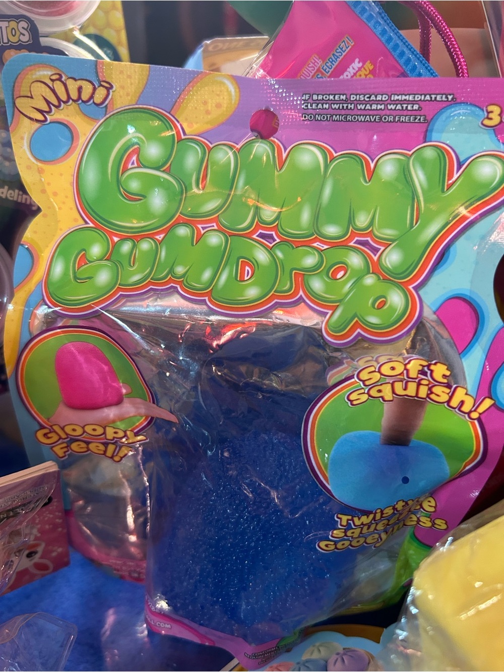 Gummy Gumdrop Soft Squish Toy - Blue